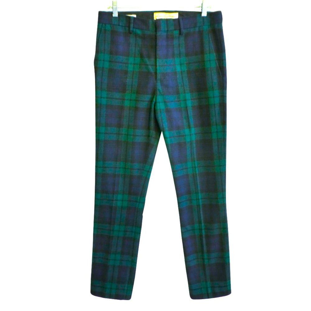 32x32 Golden Goose Italy Deluxe Brand Venezia Trouser Pants Black Watch Plaid